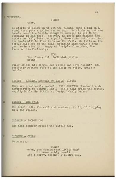 Moe Howard's 26pp. Script Dated May 1940 for The Three Stooges Film ''Cookoo Cavaliers'', With Working Title ''Beauty a la Mud'' -- Very Good Condition